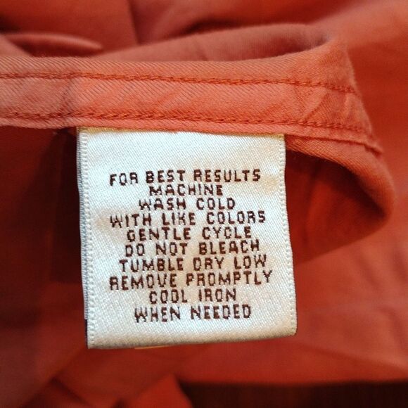 Peter Millar Mountainside, Button Up Dress Shirt with Pocket, Size XL, Orange - Picture 7 of 8